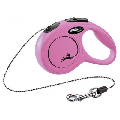 Flexi NEW Classic Retractable Cord Dog Lead - XS: 3m (up to 12kg), Pink