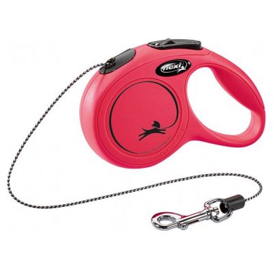 Flexi NEW Classic Retractable Cord Dog Lead - XS: 3m (up to 12kg), Red
