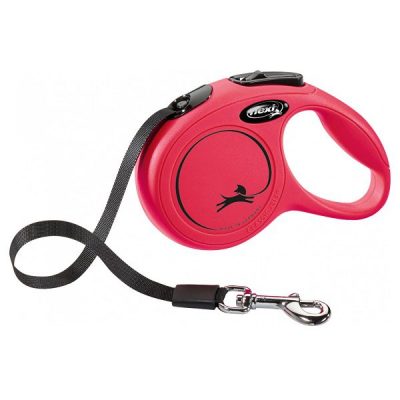 Flexi NEW Classic Retractable Tape Dog Lead - Red, XS: 3m (up to 12kg)