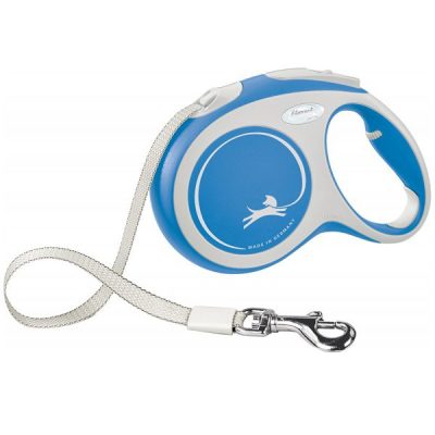 Flexi NEW Comfort Retractable Tape Dog Lead - Blue, L: 5 m