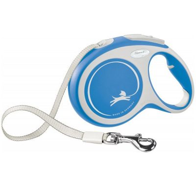 Flexi NEW Comfort Retractable Tape Dog Lead - Blue, L: 8 m
