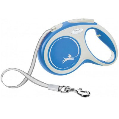 Flexi NEW Comfort Retractable Tape Dog Lead - Blue, M: 5 m