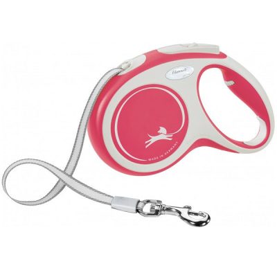 Flexi NEW Comfort Retractable Tape Dog Lead - Red, M: 5 m
