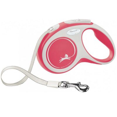 Flexi NEW Comfort Retractable Tape Dog Lead - Red, S: 5 m