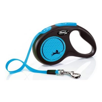 Flexi New Neon Retractable Lead - Small 5m, Neon Blue
