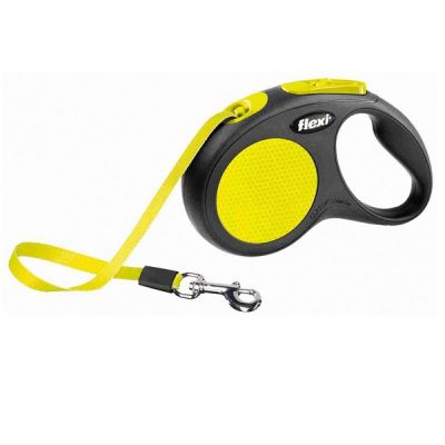 Flexi New NEON Retractable Tape Dog Lead - Small