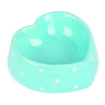 Happy Pet Polka Heart Pet Bowl - Blue