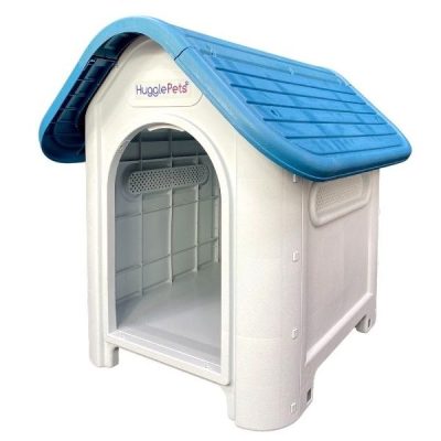 HugglePets Plastic Dog Kennel (419) - Blue Roof