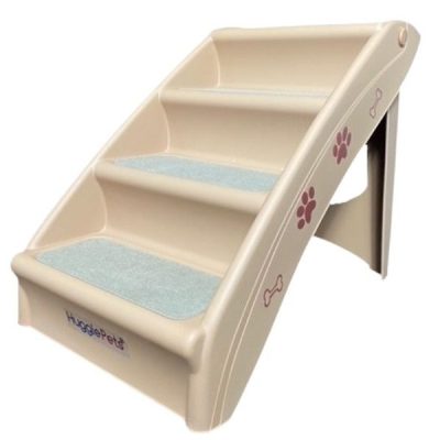 HugglePets Plastic Pet Stairs / Steps - Beige