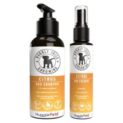 HugglePets Bubbly Tails Dog Shampoo and Deodorising Cologne Spray Set - Citrus