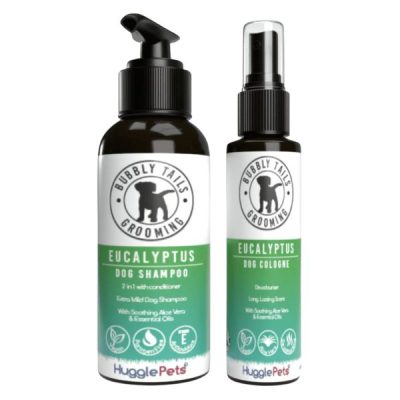 HugglePets Bubbly Tails Dog Shampoo and Deodorising Cologne Spray Set - Eucalyptus