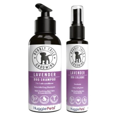 HugglePets Bubbly Tails Dog Shampoo and Deodorising Cologne Spray Set - Lavender