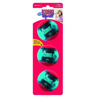 KONG Squeezz Action Ball Red - Small (3pk)