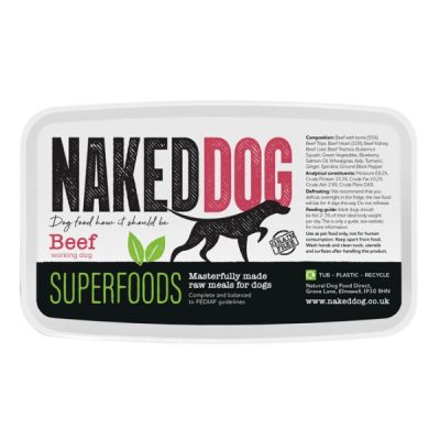 NakedDog Raw Dog Superfood Meals - Beef