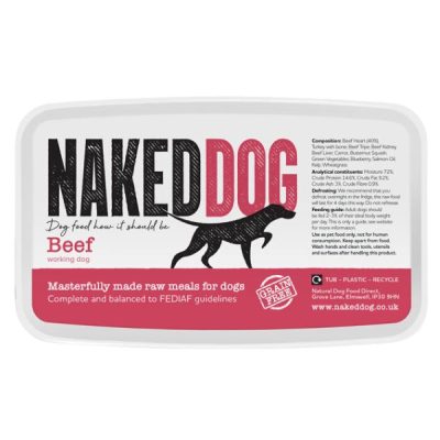 NakedDog Raw Working Dog Food - Beef