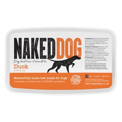 NakedDog Raw Working Dog Food - Duck