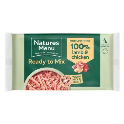 Natures Menu Natural Raw Free Flow Meat 2kg - Lamb & Chicken