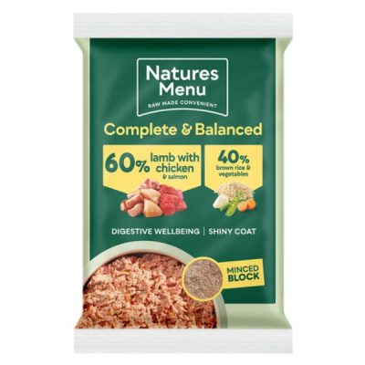 Natures Menu Raw Natural Adult Single Serve 300g - Lamb, Veg & Rice