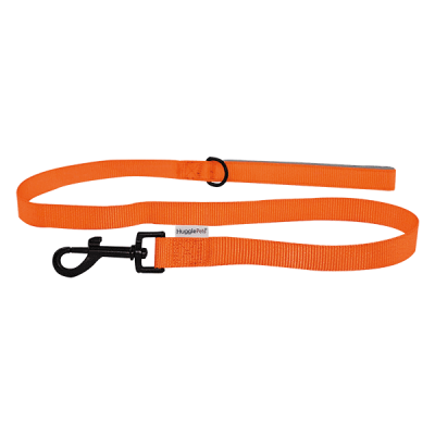 HugglePets Padded Nylon Dog Lead - Orange