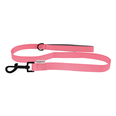 HugglePets Padded Nylon Dog Lead - Pink