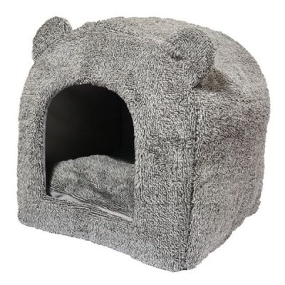 Rosewood 40 Winks Teddy Bear Cat Bed - Grey