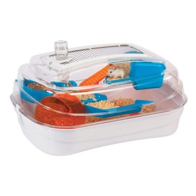 Rosewood Abode Dwarf Hamster & Mice Cage - Blue & Orange
