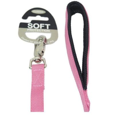 Rosewood Classic Soft Protection Padded Dog Lead - Pink, 40" x 5/8"