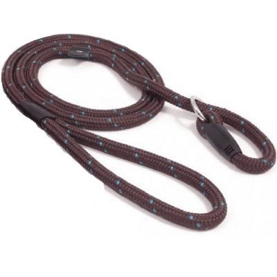 Rosewood Rope Twist Lead - Brown/Teal