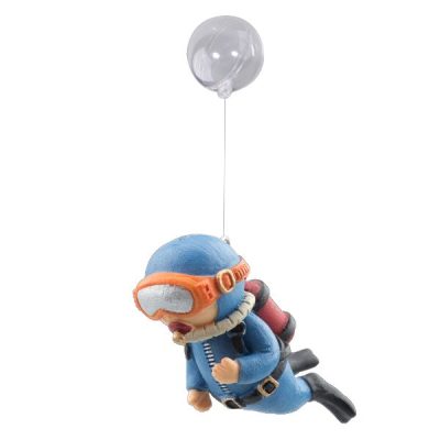 Aqua One Floating Tank Decorations - Scuba Diver