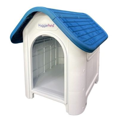 HugglePets Plastic Dog Kennel (403) - Blue Roof