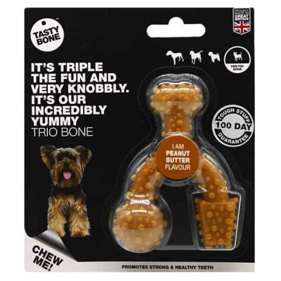 TastyBone Toy/Puppy Trio Bone - Peanut Butter