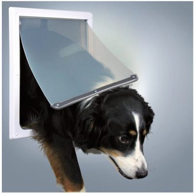 Trixie 2-Way White Plastic Dog Flap - M-XL