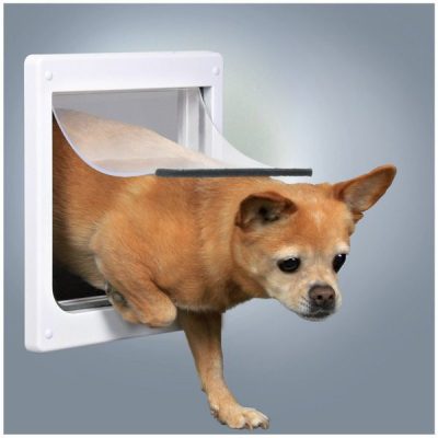 Trixie 2-Way White Plastic Dog Flap - XS-S