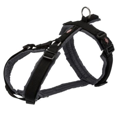 Trixie Premium Trekking Y Shaped Dog Harness - Medium, Black/Graphite