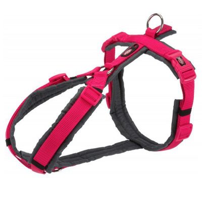 Trixie Premium Trekking Y Shaped Dog Harness - M-L, Fuchsia/Graphite