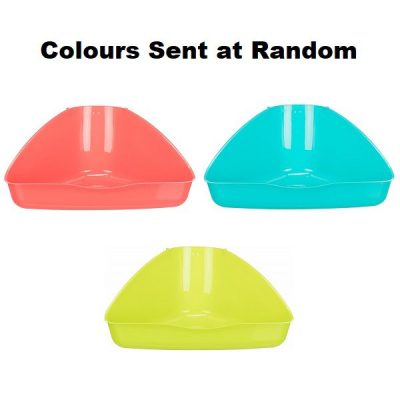 Trixie Small Animal Plastic Corner Litter Tray - Large