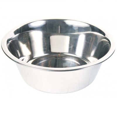 Trixie Stainless Steel Feeding Bowl - 2.8 l/ ø 24 cm