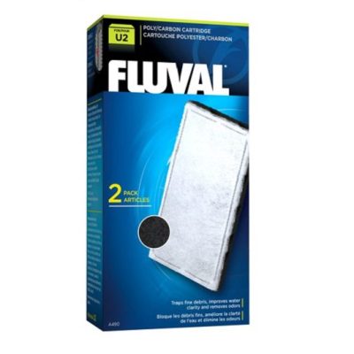 FLUVAL Poly / Carbon Cartridge 2 Pack / Foam Pad - U2
