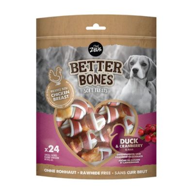 Zeus BetterBones Wrapped Bones - Duck & Cranberry 24pk
