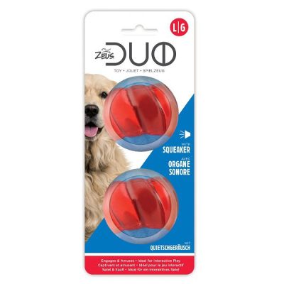 Zeus Duo Ball - with Squeaker, 6.3cm
