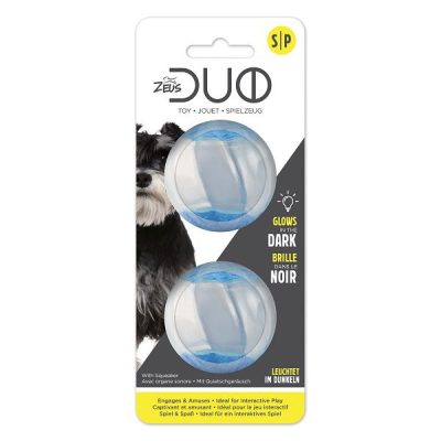 Zeus Duo Ball - with Squeaker & Glow, 5cm