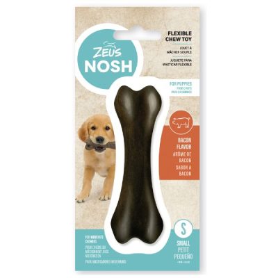 Zeus Nosh Flexible Puppy Chew Bacon Bone - Small
