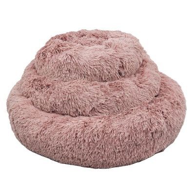 HugglePets Anti-Anxiety Donut Dog Bed - Pink