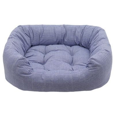 Rosewood Blue Sky Stripe Square Bed.