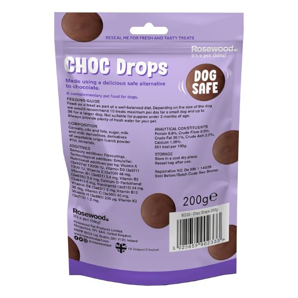 Rosewood Choc Drops for Dogs