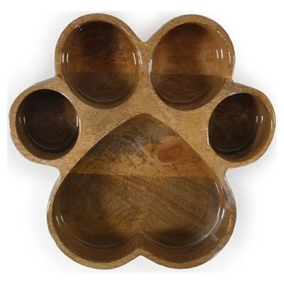 Rosewood Wooden Paw Print Bowl.