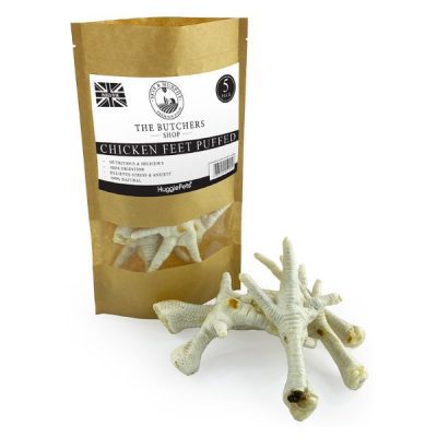 The Butchers Shop Chicken Feet (Puffed) Dog Treat