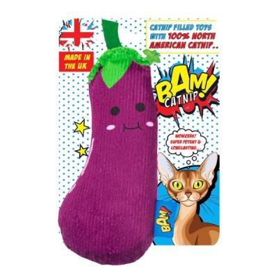 BAM! Catnip Infused Cat Toy Genie Aubergine