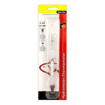 Aqua One Hydrometer Wthermometer Glass