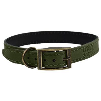 HugglePets Legacy Leather Dog Collar - XX-Large, Khaki
